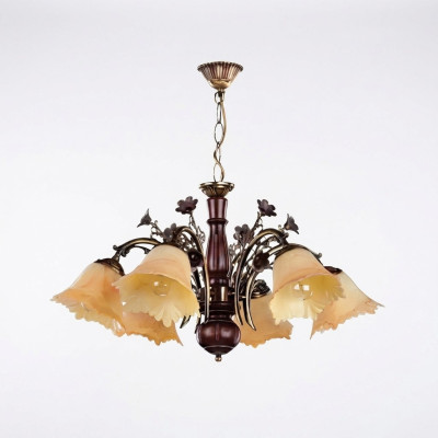 Lampa sufitowa kwiaty żyrandol sufitowy żyrandol żyrandol Lampa Szkło Beige