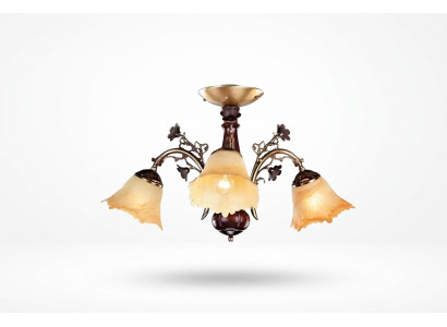 Lampa sufitowa kwiaty żyrandol sufitowy żyrandol żyrandol Lampa Szkło brązowe