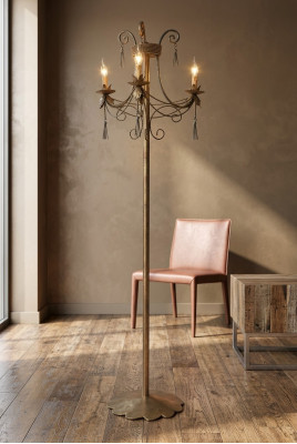 Lampa podłogowa stojak na lampę podłogową luksusowe oświetlenie Lampy Lampa Gold Art 170 cm