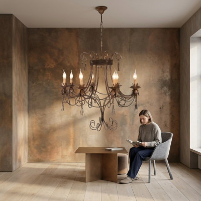 Żyrandol sufitowy żyrandol żyrandol Lampa sufitowa Lampy Złoty Metal Art