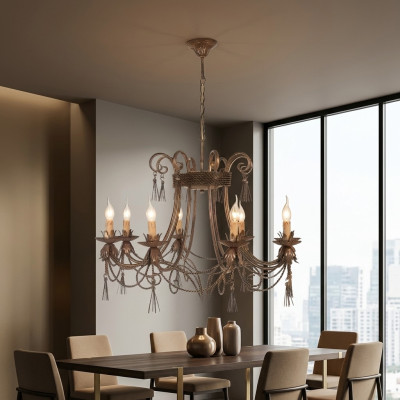 Żyrandol sufitowy żyrandol żyrandol Lampa sufitowa Lampy Złoty Metal Art