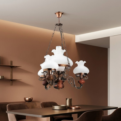Żyrandol sufitowy żyrandol żyrandol Lampa sufitowa Lampa Szkło Brąz Barokowy