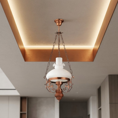 Lampa żyrandol sufitowy żyrandol żyrandol Lampa sufitowa Szkło brązowe barokowe