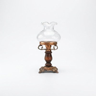 Lampa stołowa Lampa stołowa Lampa Leuchten Luksusowa brązowa Lampy Tabela Szkło