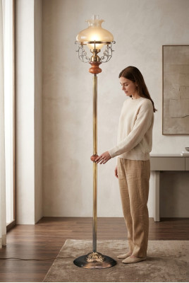 Lampa podłogowa stojak na lampę podłogową luksusowe oświetlenie Lampa Lampa Złoto Szkło 185 cm