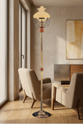 Lampa podłogowa stojak na lampę podłogową luksusowe oświetlenie Lampa Lampa Złoto Szkło 185 cm