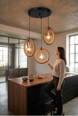 Żyrandol Lampa Sufitowa żyrandol Lampa sufitowa Lampa Szkło Brązowe Nowoczesne