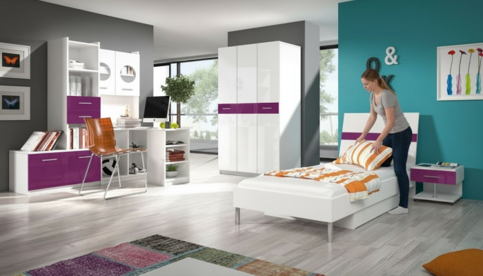 Biurko narożne Nowoczesne Biurko Drewno Żłobek Młodzieżowy Biały Meble Design