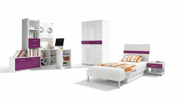Biurko narożne Nowoczesne Biurko Drewno Żłobek Młodzieżowy Biały Meble Design