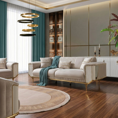 Luksusowa trzyosobowa sofa rozkładana nowoczesne kanapy Włókienniczy Materiał sofy 234cm