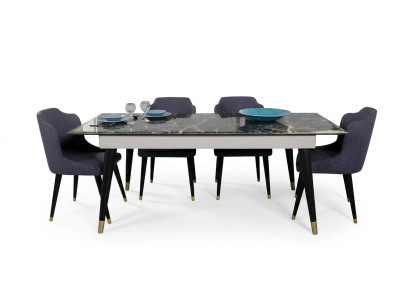Luksusowa jadalnia Tabela Design 4x Krzesła komplet foteli do jadalni Ustaw Meble