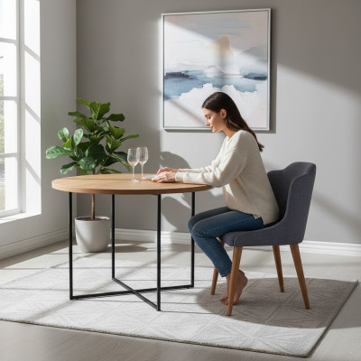 Krzesło 1 miejsce do siedzenia Fotel Drewno Luxury Class Meble Design Fotel Drewno jadalnia