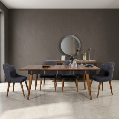 Tabela Stół obiadowy Drewno stoły w stylu Meble Włoskie luksusowe stoły drewniane 160 x 90
