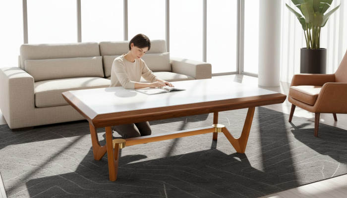 Salon Drewno stoły Side Luxury Style Tabela Nowy stolik kawowy Stolik