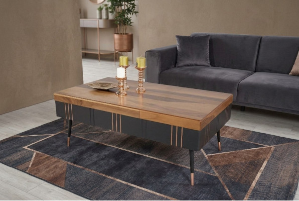 Stolik kawowy stolik kawowy Tabela salon stoły Stolik Drewno sofa 120x68cm