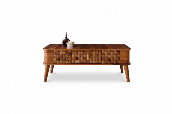 Designerski stolik kawowy stoły Prostokątny Drewno Salon Tabela Modern Meble Luxury