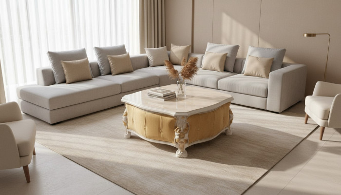 stoły Elegant Meble Design Couch stoły Stoły do ​​kawy Square Luxury