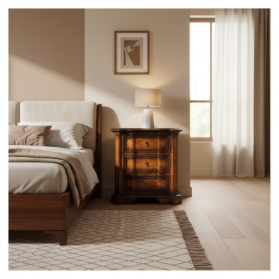 Klasyczny Stolik nocny Stolik Design w kolorze brązowym Konsola nocna Meble