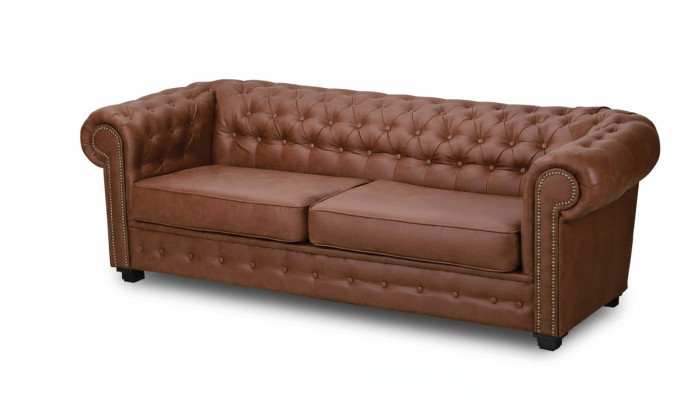 Sofa Trzyosobowa Włókienniczy Sofa Brązowa Podkładka Meble Meble Sofy Kanapy