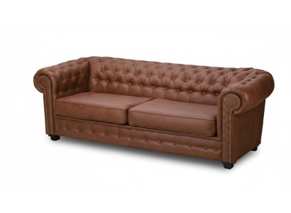 Sofa Trzyosobowa Włókienniczy Sofa Brązowa Podkładka Meble Meble Sofy Kanapy