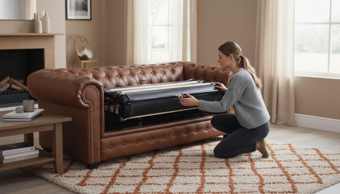 Sofa rozkładana Chesterfield Sofa z funkcją łóżka Couch Podkładka Meble Couches