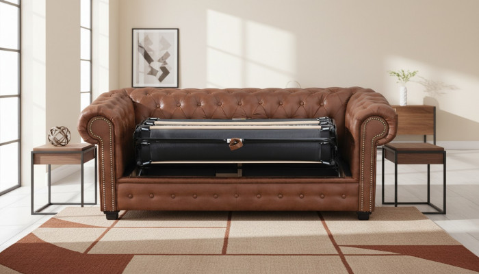 Sofa rozkładana Chesterfield Sofa z funkcją łóżka Couch Podkładka Meble Couches