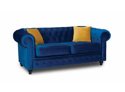 Niebieska Sofa do Salonu Podkładka Meble Sofy Dwuosobowe Sofy Materiał Włókienniczy