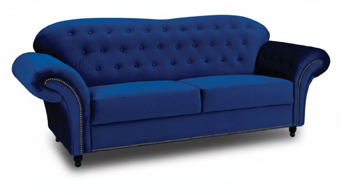 Sofa Trzyosobowa Włókienniczy Sofa Niebieska Podkładka Meble Meble Sofy Kanapy