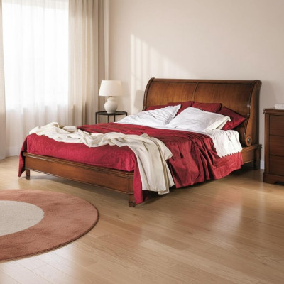 Łóżko Podkładka Design Luksusowe Podwójne Łóżka Brązowe 160x200cm Meble do Sypialni Meble