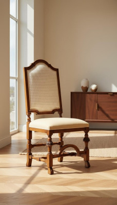 Krzesło 1 miejsce siedzące Fotel Drewno Luxury Class Meble Design Fotel Drewno jadalnia Nowość