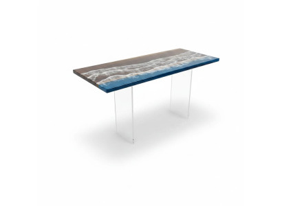 Nowoczesny Stół obiadowy Meble epoksydowe Projektant Tabela Żywica epoksydowa stoły 121x51cm