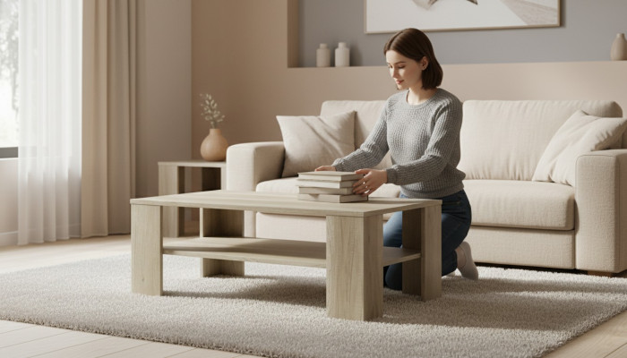 stolik kawowy SL103 stolik do salonu sofa Tabela stolik kawowy Drewno stoły boczne Nowość