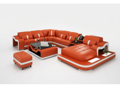 XXL Żywy krajobraz Narożnikowa kanapa Podkładka Zestaw narożny Narożnik Sofa Podkładka Siedziba Narożnik
