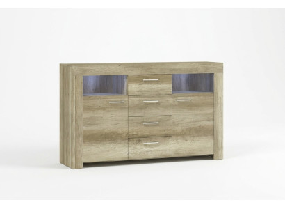 Kredens SK155 Komody Szafa 2 drzwi MDF Drewno Szafa 4 szuflady