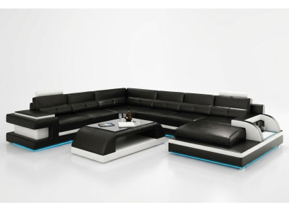 Nowoczesna Narożnik kanapa Podkładka Zestaw narożny Żywy krajobraz Sofa Narożnik Ustawić + USB