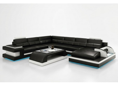 Nowoczesna Narożnik kanapa Podkładka Zestaw narożny Żywy krajobraz Sofa Narożnik Ustawić + USB
