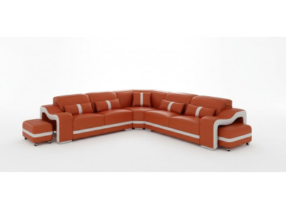 Desing Narożnikowa kanapa Sofa Kanapa Skóra Narożnik L Form Żywy krajobraz Podkładka Zestaw narożny