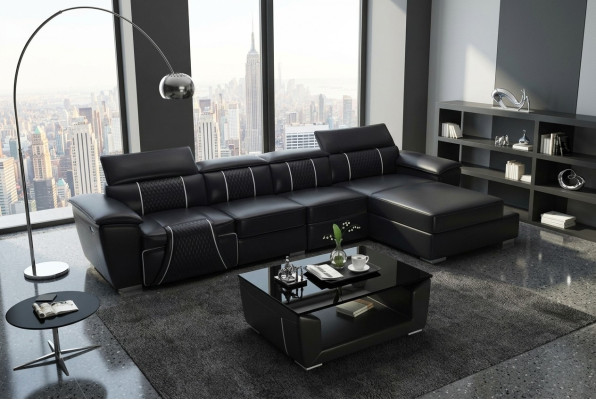 Narożnikowa kanapa Sofa w kształcie litery L Couch Design Couch Podkładka Skóra Modern Relaks Automatyczna Nowość