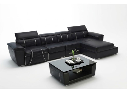 Narożnikowa kanapa Sofa w kształcie litery L Couch Design Couch Podkładka Skóra Modern Relaks Automatyczna Nowość