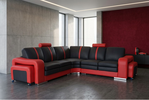 Nowoczesna Narożnikowa kanapa Podkładka Zestaw narożny Sofa Narożnik Ustawić + USB Żywy krajobraz