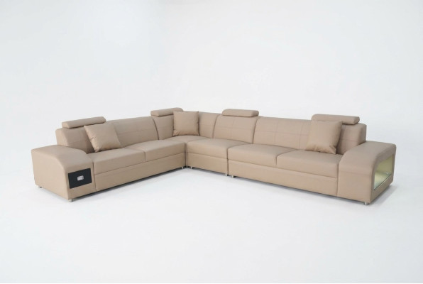 Narożnikowa kanapa Ustaw Design Sofa Nowoczesna + Sofa Skórzana USB Sofa Żywy krajobraz Couch