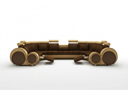 Materiał Włókienniczy Sofa Tekstylna Sofa z USB Narożnikowa kanapa Kanapa Żywy krajobraz XXL Relaks Nowość