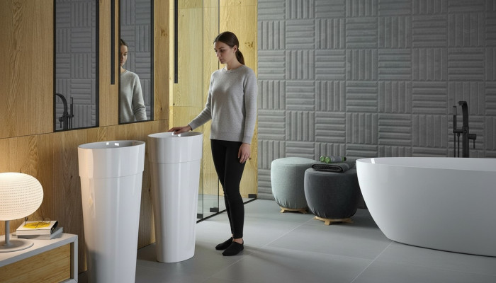 Nowoczesny Design Umywalkka Akrylowa Wolnostojąca Umywalka Łazienkowa
