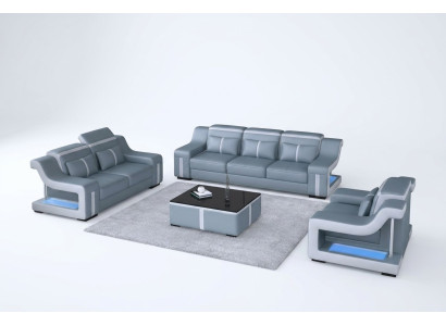 Sofa USB Kanapa Podkładka 3+2+1 Ustawić Skóra Sofy Zestaw Kanap Kombinacja Nowość