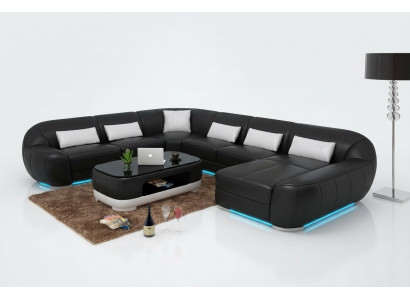 Design Skóra Narożnik Sofa Nowoczesna Ustaw Sofa Narożnik Nowy Żywy krajobraz Grey USB