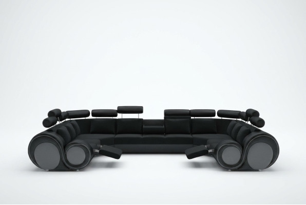 Design XXL Żywy krajobraz Sofa z USB, Kanapa Podkładka Narożnikowa kanapa Włókienniczy Materiał Nowość