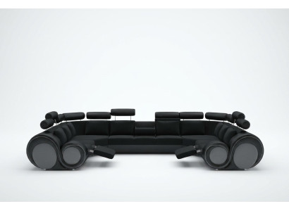 Design XXL Żywy krajobraz Sofa z USB, Kanapa Podkładka Narożnikowa kanapa Włókienniczy Materiał Nowość