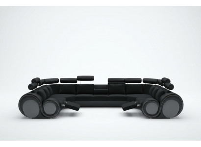 Design XXL Żywy krajobraz Sofa z USB, Kanapa Podkładka Narożnikowa kanapa Włókienniczy Materiał Nowość