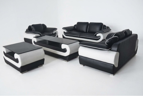 Zestaw sofowy + Tabela USB 3+2+1 miejsce do siedzenia Sofa Obcios Skóra Sofy Podkładka