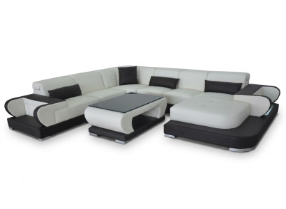 Nowoczesna kanapa do salonu z miękkim wyściełanym zestawem narożnym Sofa na zamówienie + USB